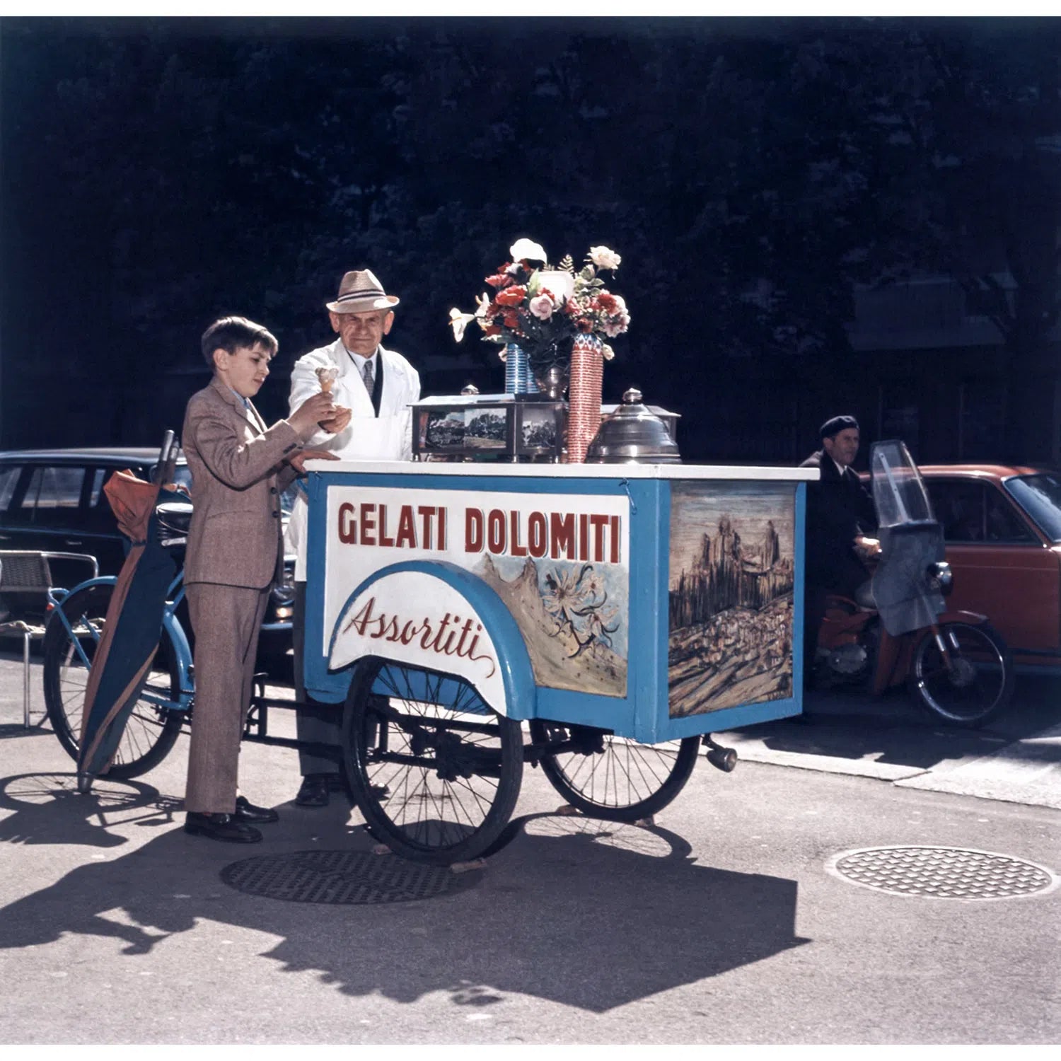 Marchand de glaces italiennes-Imagesdartistes