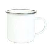 Mug métal émaillé blanc (grand modèle)-Imagesdartistes