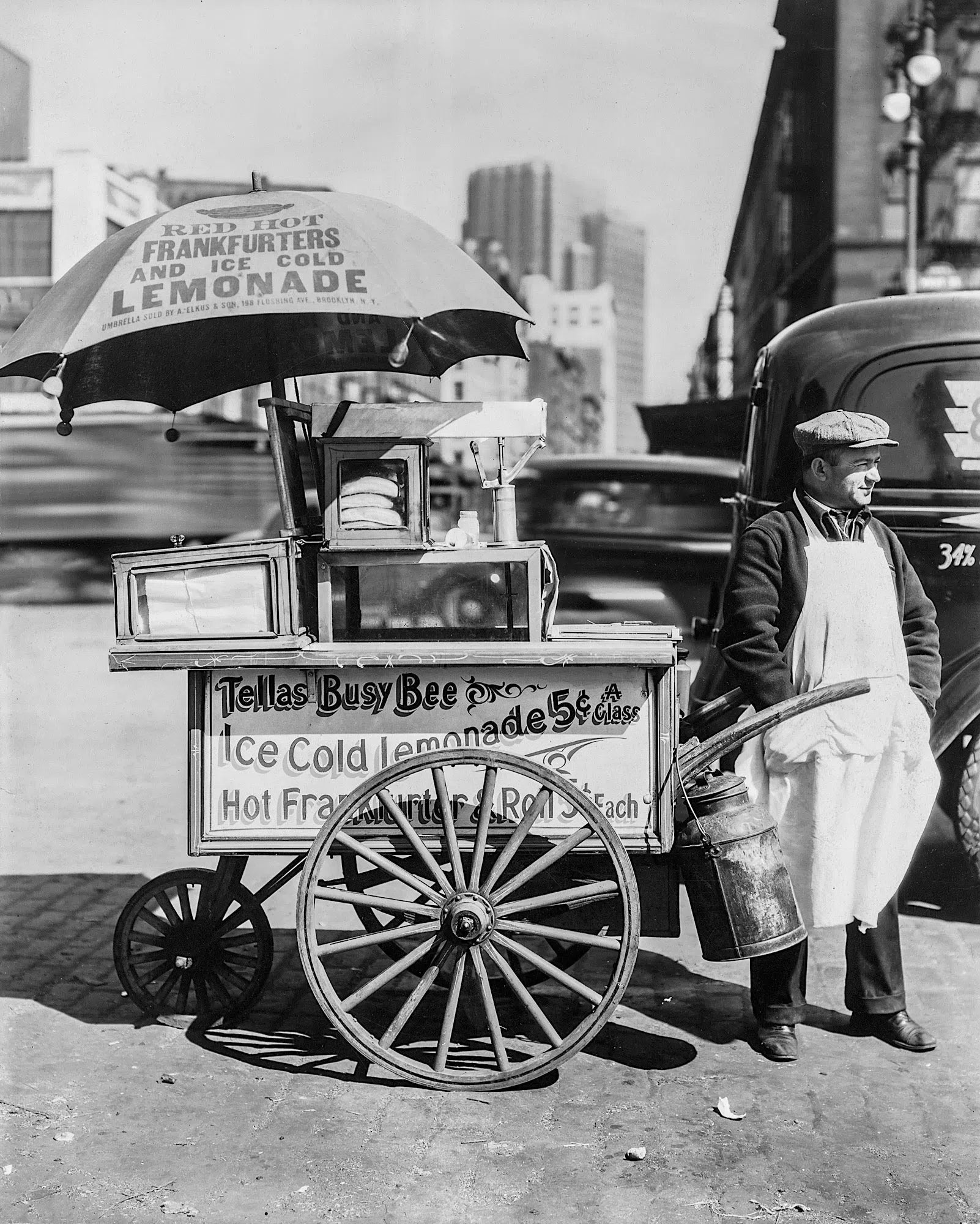 Stand de Hot-Dogs au Etats-Unis-Imagesdartistes