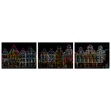 Triptyque des façades Grand-Place d'Arras, les Trois Luppars - colorlight