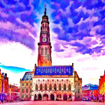 Beffroi d'Arras, version mauve-Imagesdartistes