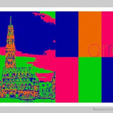 Le beffroi d'Arras, version Pop Art vert-Imagesdartistes