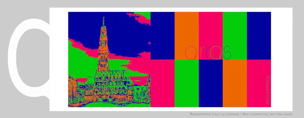 Le beffroi d'Arras, version Pop Art vert-Imagesdartistes