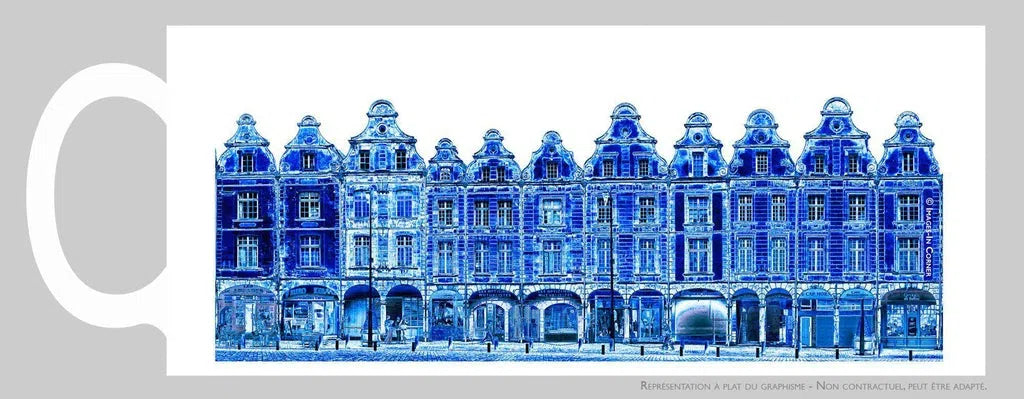 Les façades d'Arras, version bleu d'Arras-Imagesdartistes