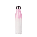 Bouteille isotherme en inox 500ml (blanc/rose bouchon argent)-Imagesdartistes