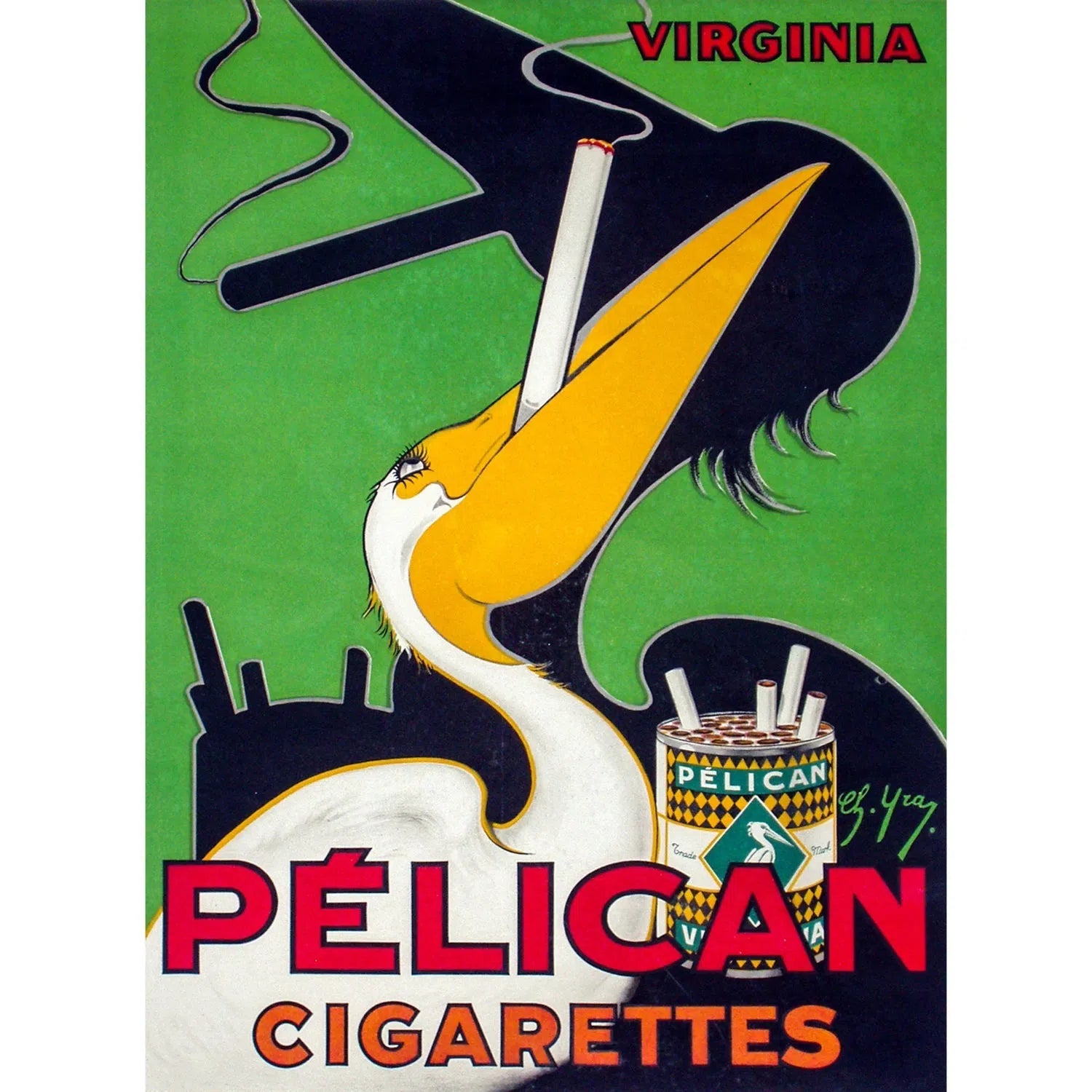 Cigarette Pélican Virginia-Imagesdartistes