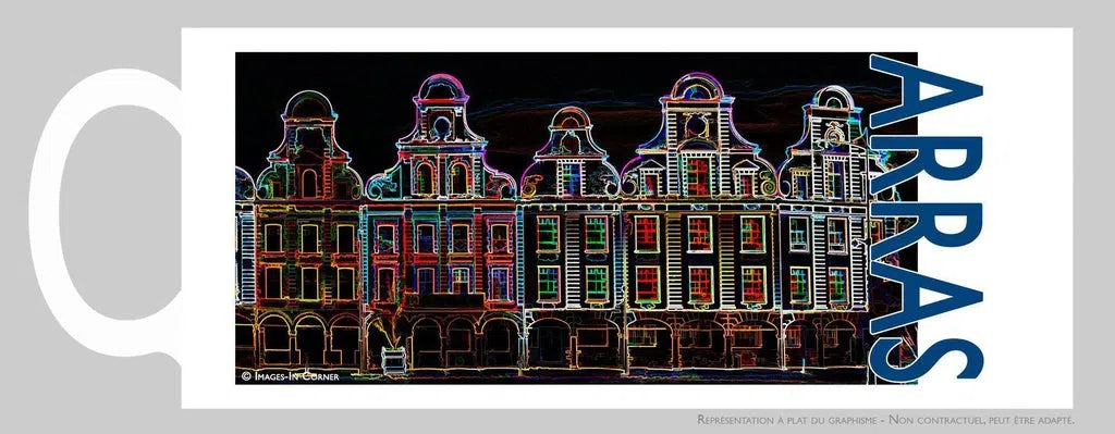 Les facades de la grand-place en version colorlight-Imagesdartistes
