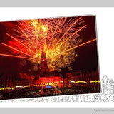 Arras, feux d'artifice rouge sur le beffroi-Imagesdartistes