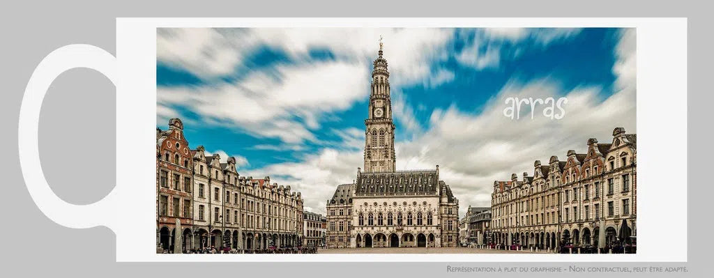 Panoramique des places et du beffroi d'Arras-Imagesdartistes