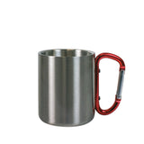 Tasse en inox avec mousqueton (rouge) - 200ml-Imagesdartistes